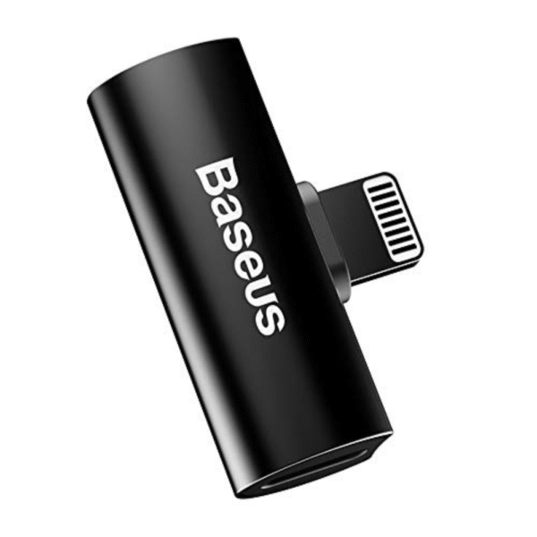 Baseus Adapter L46 Ip Male To Dual Ip Female Audio Converter, Auxiliary